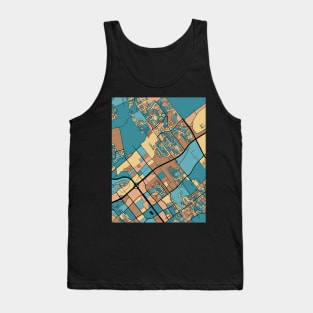 Laval Map Pattern in Mid Century Pastel Tank Top